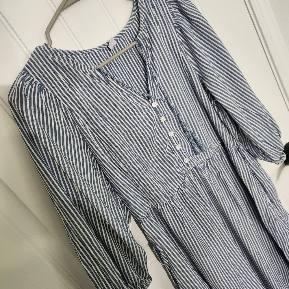 Striped midi dress